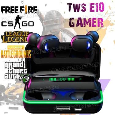 Imagem de Fone De Ouvido Via Bluetooth Tws E10 A Prova Dágua Com Nf-e, Preto