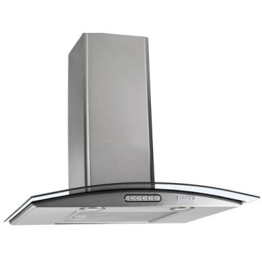 Imagem de Coifa De Parede Fogatti Vidro Curvo Slim Inox 4 E 5 Bocas 60cm 127V, 1