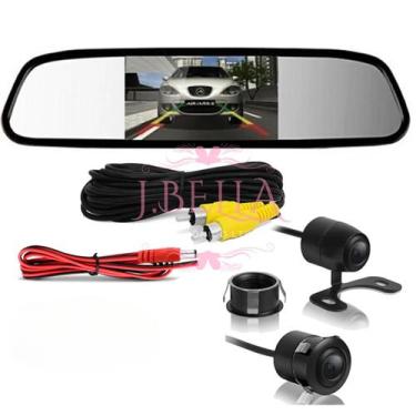 Imagem de Camera de Ré Espelho Retrovisor Para Carro Caminhão 4.3 Polegadas 12v 