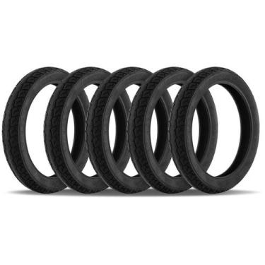 Imagem de Kit 5 Pneus Moto Aro 18 Titan Fan YBR Pro Tork 90x90-18 Traseiro, PRET