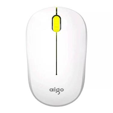 Imagem de Mouse Aigo M35 - Branco e Amarelo