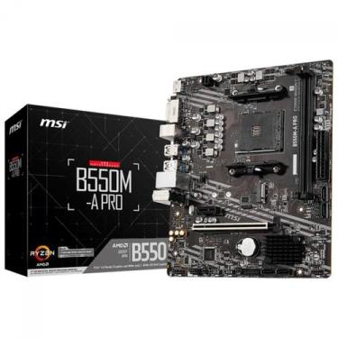 Imagem de Placa Mãe MSI B550M-A PRO, Chipset B550, AMD AM4, mATX, DDR4