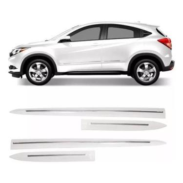 Imagem de Jogo de Friso Lateral Hrv Hr-v 2016 a 2022 c/ Filete Cromado Cor:Branc