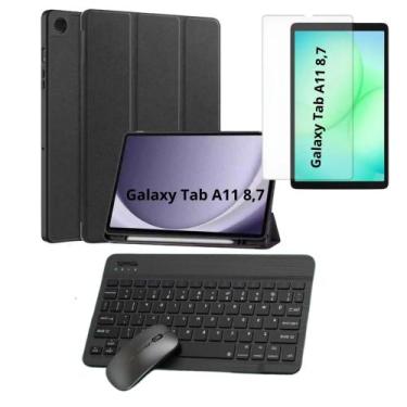 Imagem de Kit de Acessórios Samsung Tab A11 8.7"  Case + Película + Teclado Blue