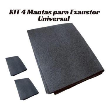 Imagem de Kit 4 Filtros Manta Para Exaustor Universal Suggar Cinza - ORIPLAST