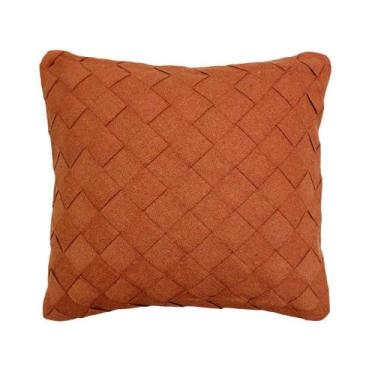 Imagem de Capa De Almofada Decorativa Moderna Ibiza 45 X 45 Artesanal cor Telha 