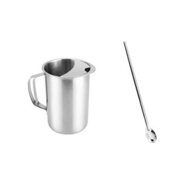 Imagem de Jarra Suco Agua 1,8L e Colher para Suco Inox Bartender Bar - casa cha