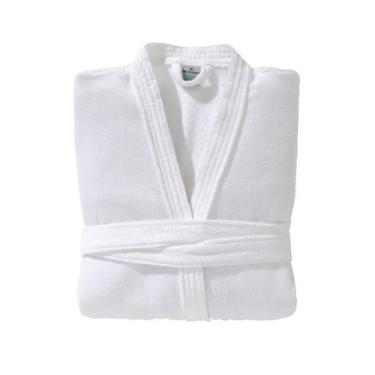 Imagem de Roupão de Banho Adulto Velour Tamanho GG - Dohler, Branco