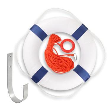 Imagem de Kit de Bóia Salva-vidas Calvana 51 cm com Corda de 30 m