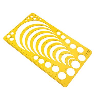 Imagem de Régua de Estêncil Transferidor de Desenho de Matemática de Plástico