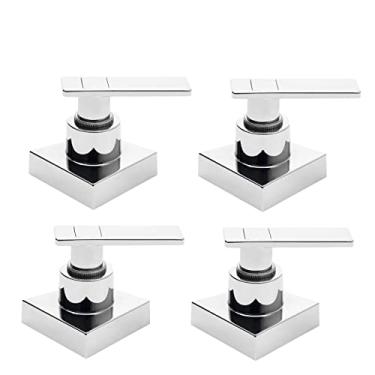 Imagem de Kit 04 Acabamento Registro Quadrado C73 Cromado Padrão Deca