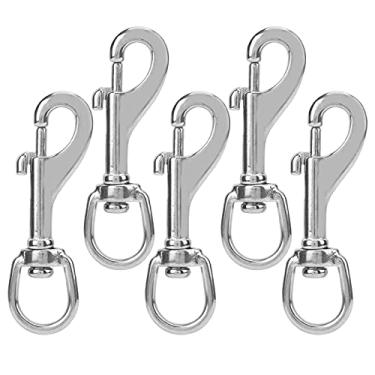 Imagem de Crazy Sales Gancho de pressão de extremidade dupla, fácil de operar, fácil de fixar, conveniente de usar, gancho de mergulho de aço inoxidável, para chaveiros para equipamentos esportivos