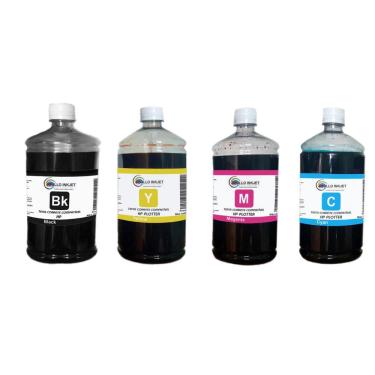 Imagem de Kit 4 Litros Tinta Plotter Hp T120 T520 711 711xl 120 711