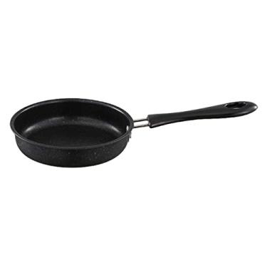 Imagem de Fenteer Frigideira de cozinha sem fumaça pequena assadeira indução omelete de indução fogão a gás RV, preto