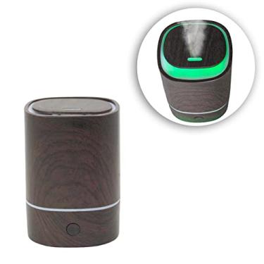 Imagem de Difusor Aromatizador Umidificador De Ar 360 Com Led Colorido Aroma (Mogno)