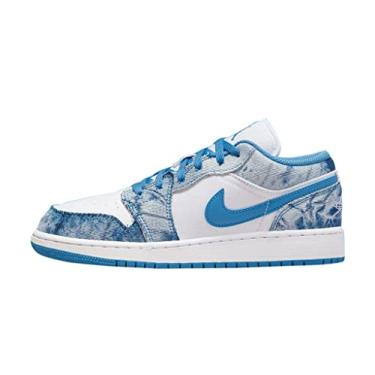 Imagem de Nike Tênis de basquete masculino, Branco/azul holandês e branco, 4.5 Big Kid