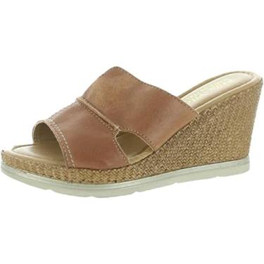 Imagem de Bella Vita Sandália plataforma feminina, Couro de uísque, 10