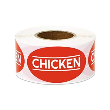 Imagem de Adesivos de alimentos para mercados de carne, supermercados, etiquetagem de alimentos ou açougueiros etc. (Pais), Chicken, 1 Roll