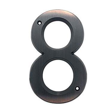 Imagem de 15 cm Grande 3D Moderno Número de Casa Número Número Número Número Domicílio Números para Casa Digital Placa Externa 15 cm. #0-9 Bronze envelhecido