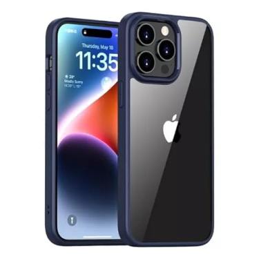 Imagem de Capa Capinha Premium + Pelicula Hydrogel Para Iphone 15, 15 Plus, 15 Pro, 15 Pro Max (iphone 15 pro max, blue)