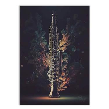 Imagem de Placa Decorativa A4 Piccolo Flautim Flauta Instrumento Musical