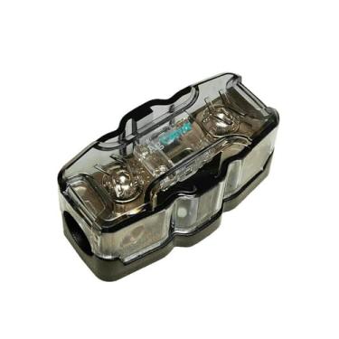 Imagem de AgClover 4/8 GA Suporte de fusível em linha com dois redutores para Automotivo Marítimo, Autopeças, Áudio Automotivo, Amplificador, Compressores, Industrial, Motocicleta