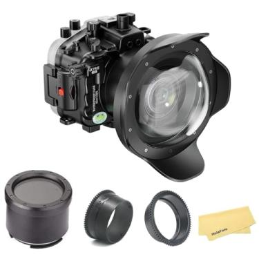 Imagem de Seafrogs Underwater Housing para Sony A7iii A7riii WA005F Dome port Kit [40m/130ft] Caixa impermeável com domo de 6" para Sony A7r3 A7m3 16-35mm F4, 28-70mm F3.5-5.6