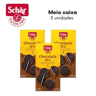 Imagem de Kit Biscoito Recheado Chocolate O's Dr. Schar 165G - Caixa Com 3 Unida