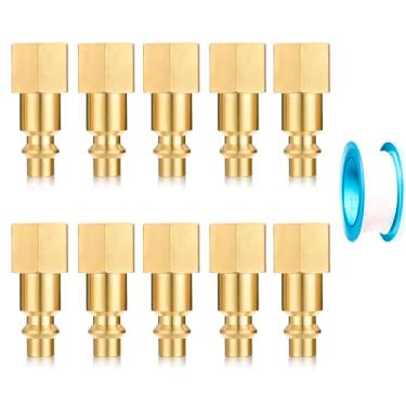 Imagem de YELUN Adaptador de conexão rápida de mangueira de ar fêmea NPT de 1/4 polegada, kit de plugue de acessórios de mangueira de ar de latão sólido industrial, acessórios para compressor de ar (kit de