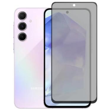 Imagem de Película Privacidade Anti Espionagem Compatível Com Samsung Galaxy A55 5G Tela de 6.6 Polegadas - Bluepink