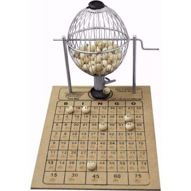 Imagem de Jogo de Bingo Treis Reis - Globo de Madeira com 75 Bolinhas