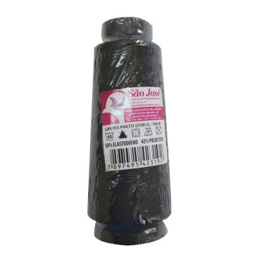 Imagem de Cone Lastex Fio Elastico Para Mega Hair 100Mt Preto