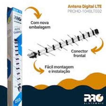 Imagem de ANTENA DIGITAL - ALTO GANHO - BLISTADA - PROHD-1040 LTE 02 Cod. 4051