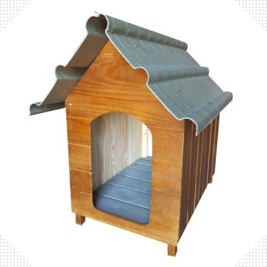 Imagem de Casinha de Cachorro Telhado Ecológico De Madeira