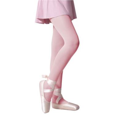 Imagem de Meia Calça Infantil Fio 40 Para Ballet Jazz Selene Com Elastano Para B