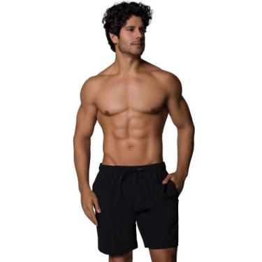 Imagem de Bermuda Masculina Selene Macia Com Bolso e Elástico No Cós Adulto Teci