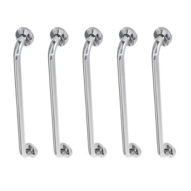 Imagem de Alça de Apoio Barra 80cm Inox Kit 5 Unidades Acessibilidade Idoso Cade