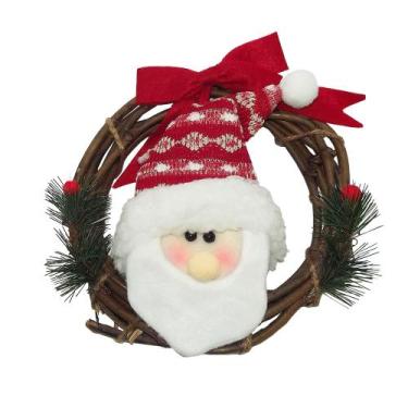 Imagem de Guirlanda Papai Noel Paris 20cm - Niazitex, VERMELHO