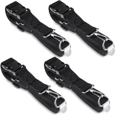 Imagem de Seenelling 4 peças de 218.4 cm RV Móveis Amarrar Tiras Anti Ponta RV Móveis TV Tiras de Segurança RV Toldo Gancho e Anel D para Camper Viajar