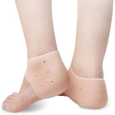 Imagem de Kit 2 Par De Protetor Para Calcanhar Silicone Gel Macio Conforto para Mulher e Homem Meia Palmilha Ortopédica Silicone Gel Linha Premium