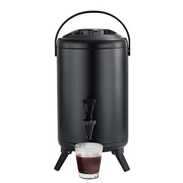 Imagem de FEOOWV Distribuidor de Bebidas Isolado de Aço Inoxidável 12 Litros/3,17 Galões com Torneira para Chá, Café, Leite Frio, Suco de Água em Festas, Escritórios, Casamentos (12 Litros/3,17 Galões)