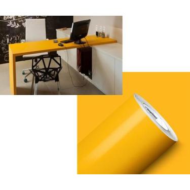 Imagem de Envelopamento adesivo vinil moveis 4Mx50cm Amarelo Ouro - Marca Imprim