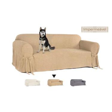 Imagem de Capa Protetor de Sofá 2 lugares Impermeável Acquablock Arranhador Anti