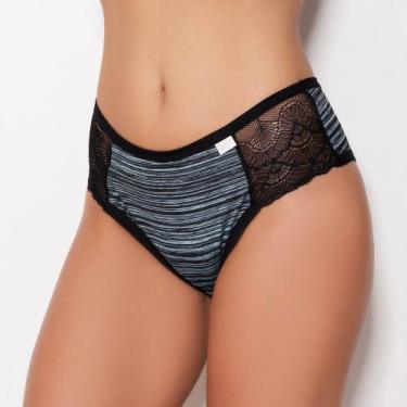 Imagem de Calcinha com Detalhe em Renda - Nikon Lingerie, Azul, GG