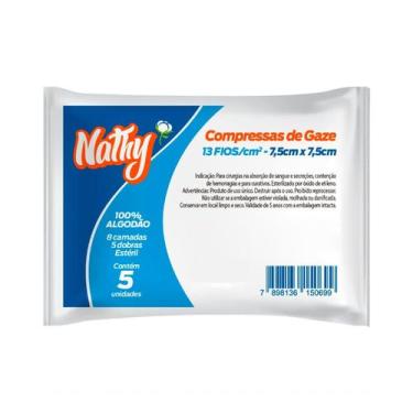 Imagem de Compressas De Gaze 13 Fios 5 Unidades Nathy
