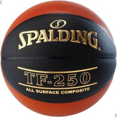 Imagem de Bola De Basquete Spalding Tf-250 Cbb - Preto Laranja