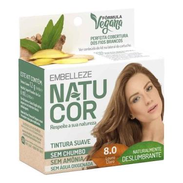 Imagem de Mini Kit Tintura Suave Natucor 8.0 Louro Claro - Embelleze