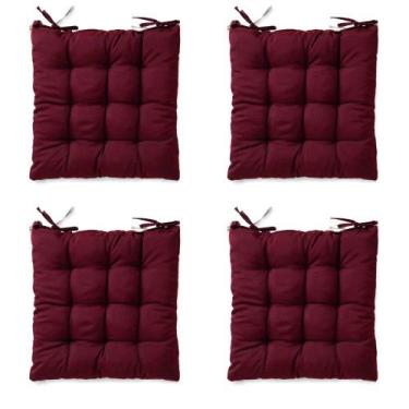 Imagem de Kit 4 Almofada Assento Cadeira Futton Futon 40x40cm Varias Cores - DYL