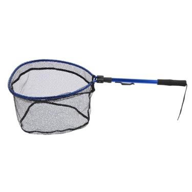 Imagem de Rede de Pesca Portátil, Rede de Pouso de Peixes de Liga de Alumínio Com Malha Amigável para Peixes Adequada para Barco, Caiaque, Canoa, Córregos (Azul)
