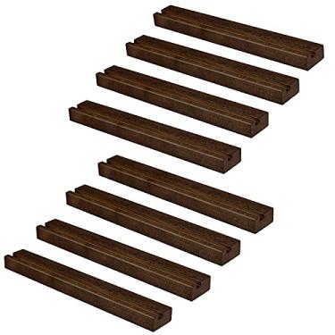 Imagem de Ilyapa Suporte de parede para discos de vinil de madeira, pacote com 8 – Suporte de álbum de discos de café expresso exibe seu LP